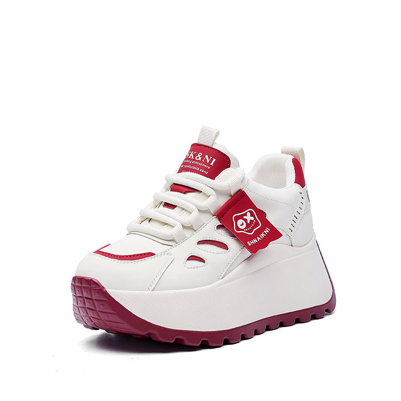 Women's Thick Bottom Heightened Daddy Fashionable Muffin Sneakers