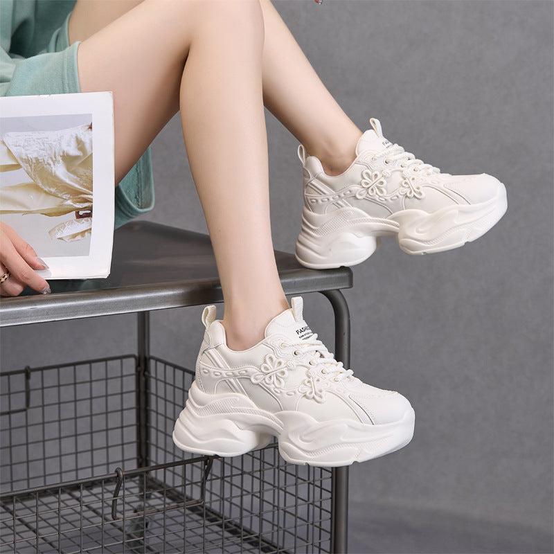 Women's National Style Authentic Clunky Autumn Small Height Women's Casual Shoes