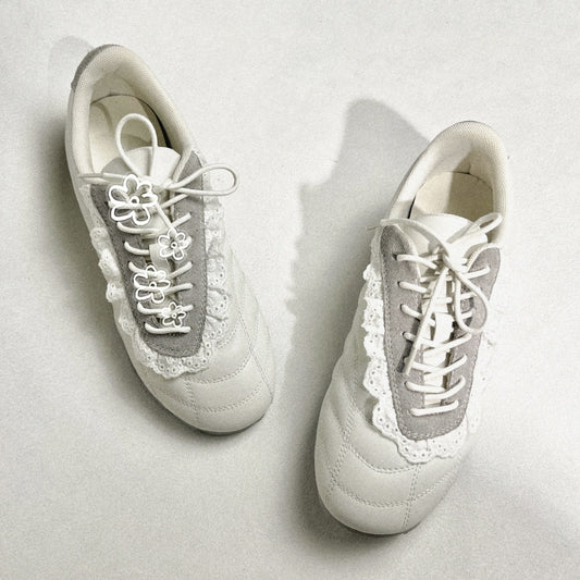 Women's Korean Small Flower Decorative Thick-soled German Women's Shoes