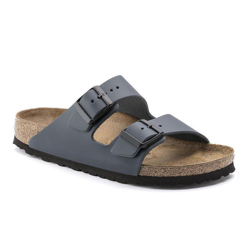 Women's & Men's Full Cowhide Genuine Cork Double-breasted Outerwear Sandals