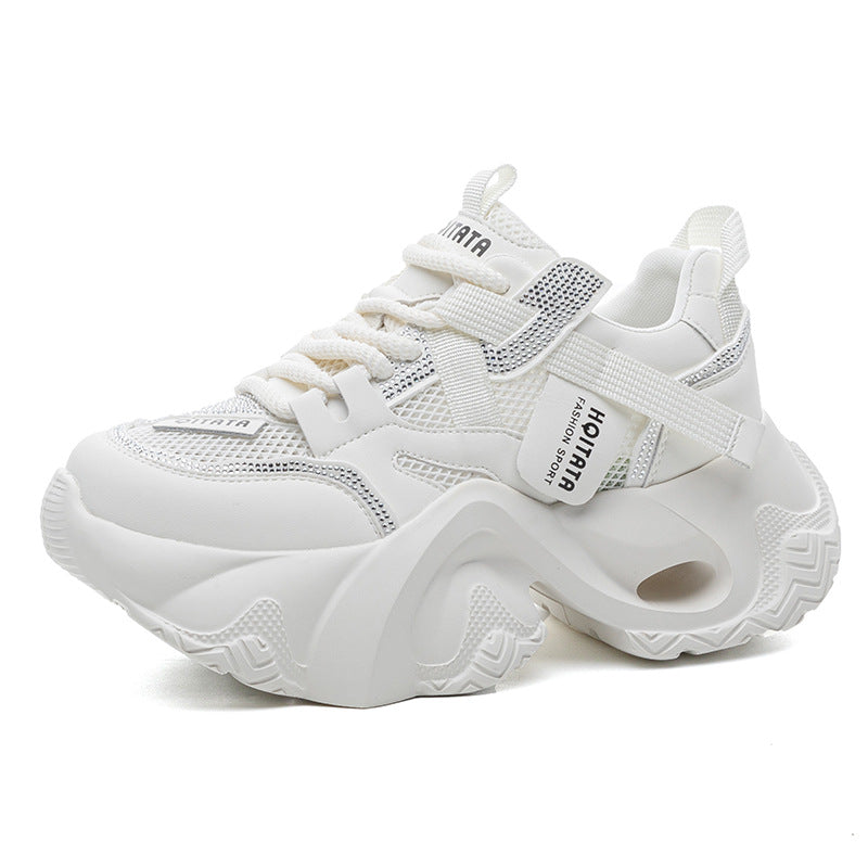 Women's Breathable Mesh Surface Increased Foam Bottom Dad Men's Shoes