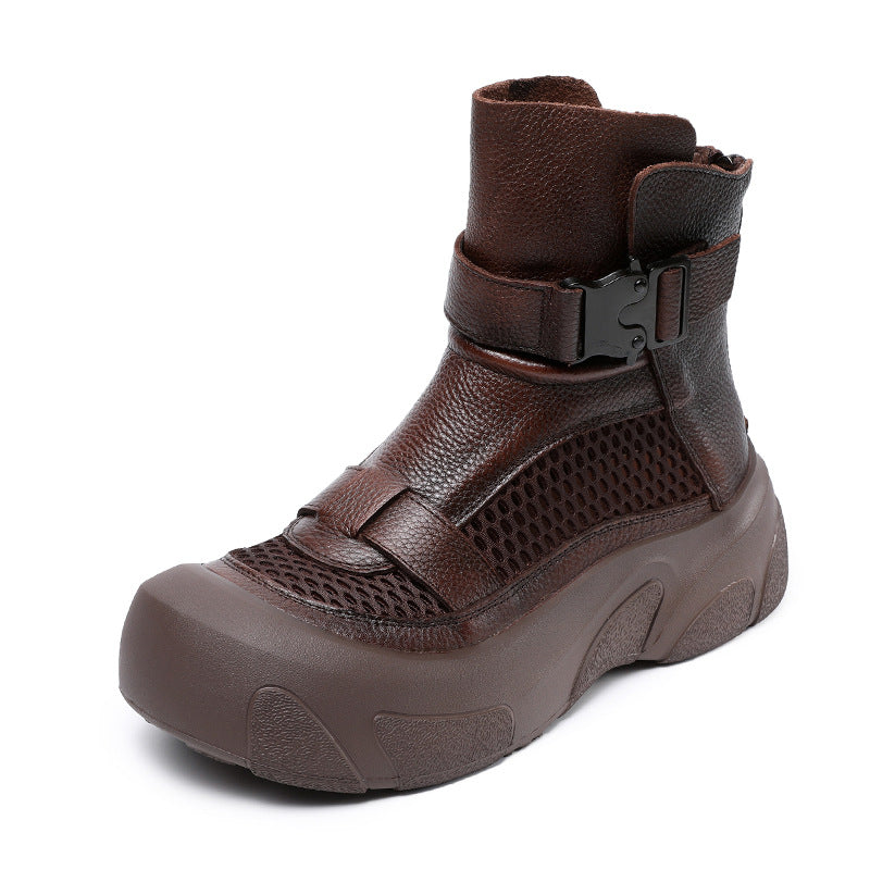 Women's Genuine Thick-soled Retro Roman Ankle Breathable Boots