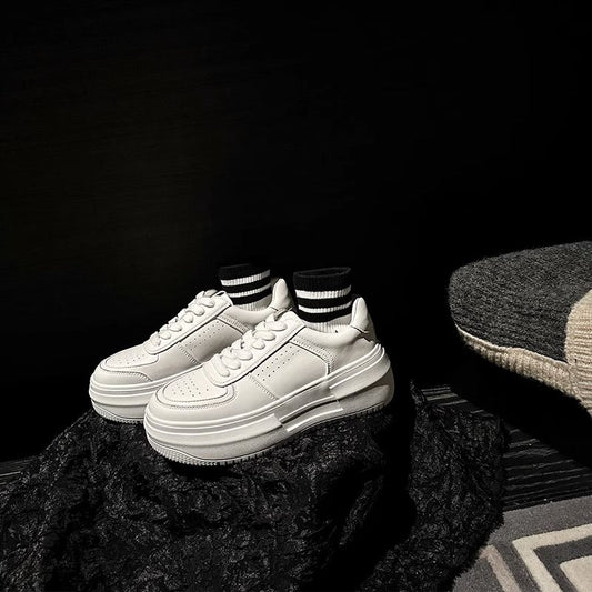 Women's Platform White Height Increasing Insole Sports Casual Shoes