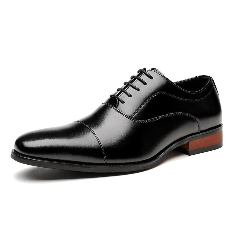Men's Genuine Business Dress Pointed Office Wedding Leather Shoes