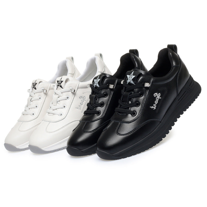 Women's Easy To Wear White Soft Sole Casual Shoes