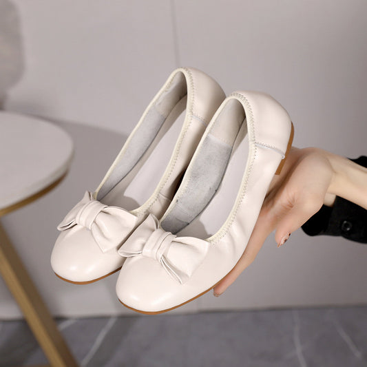 Women's Mouth Pumps Flat Soft Bottom Plus Casual Shoes