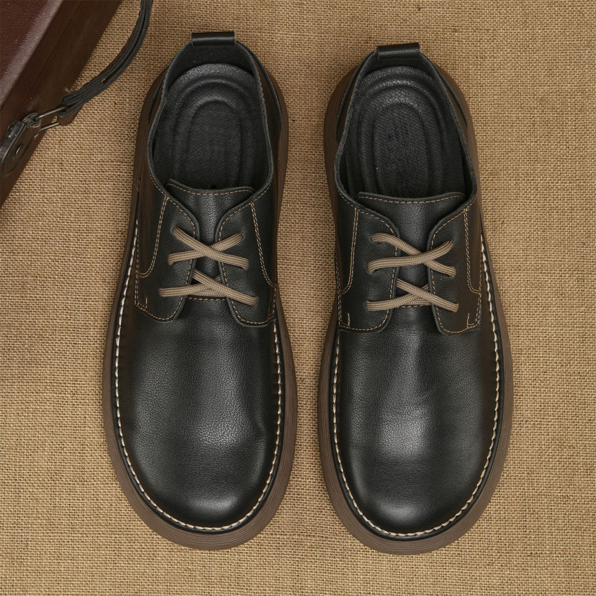 Men's Retro Front Business Commute Comfortable Soft Bottom Top Men's Casual Leather Shoes