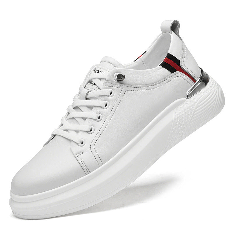 Men's Height Increasing Insole Invisible White Sneakers