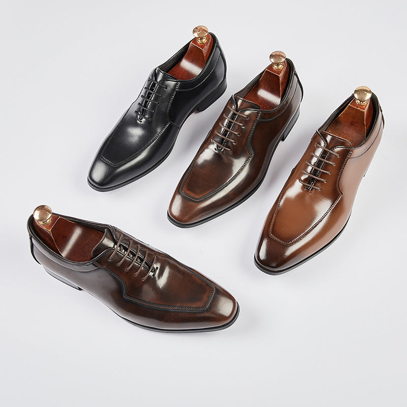 Men's Oxford British Style Formal Wear Wedding Men's Business Leather Shoes
