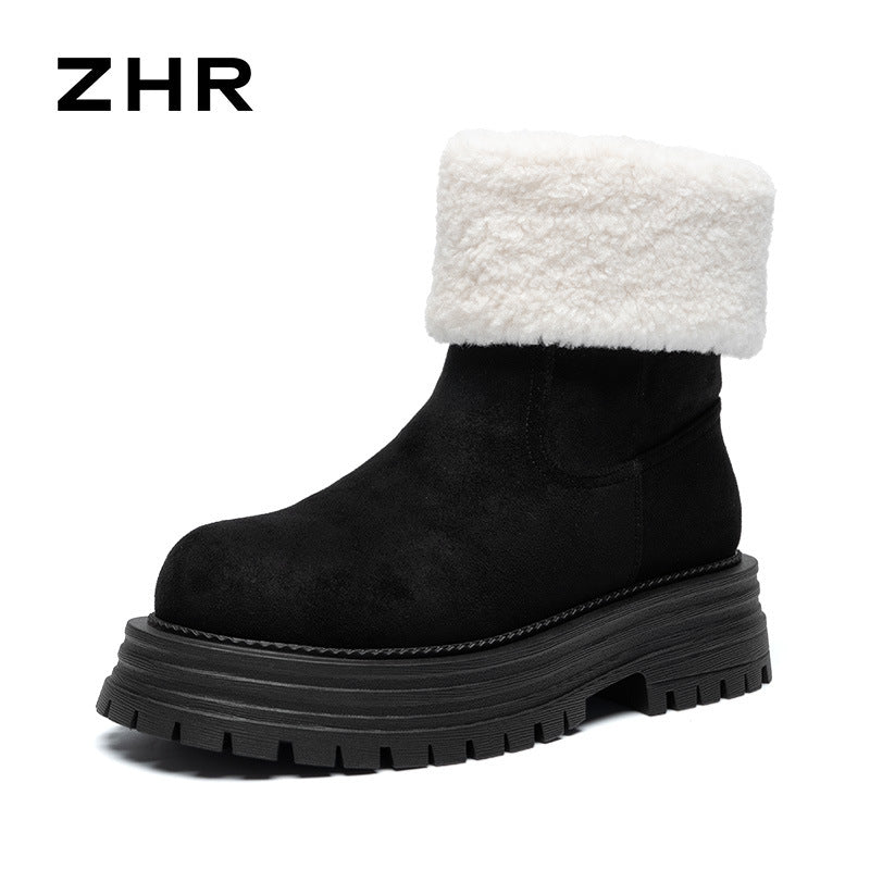 Women's Long Plus Veet Warm Two-way Winter Snow Boots