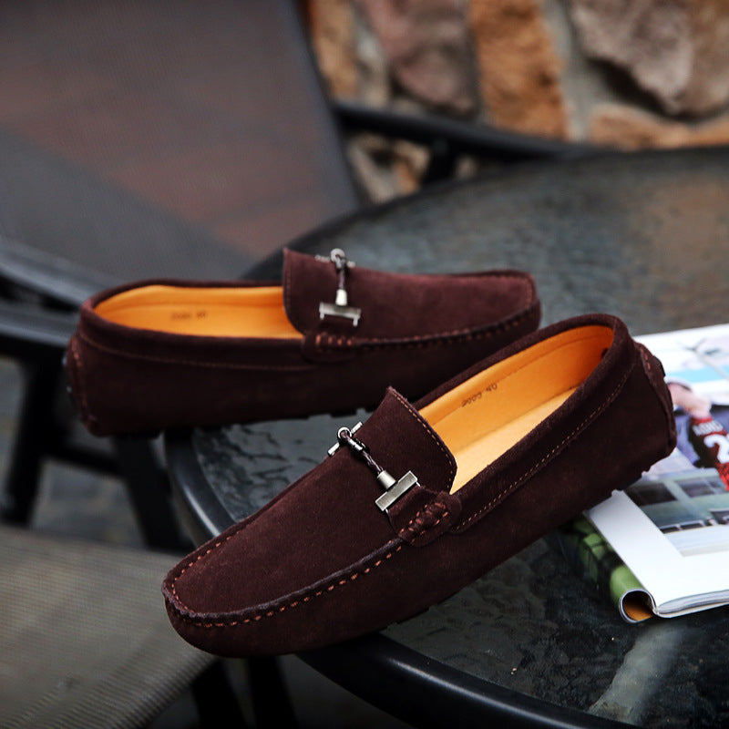 Men's Korean Style Plus Size Doug Lazy Leather Shoes