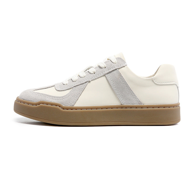 Men's White Oxford Platform German Training Niche Style Sneakers