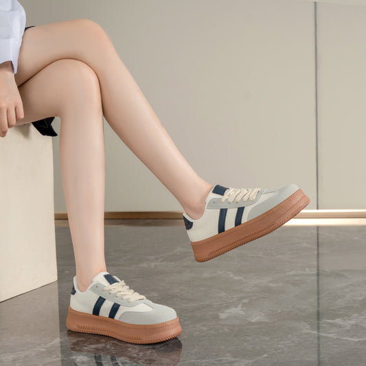 Women's Autumn Korean Style White Fashion Platform Men's Shoes