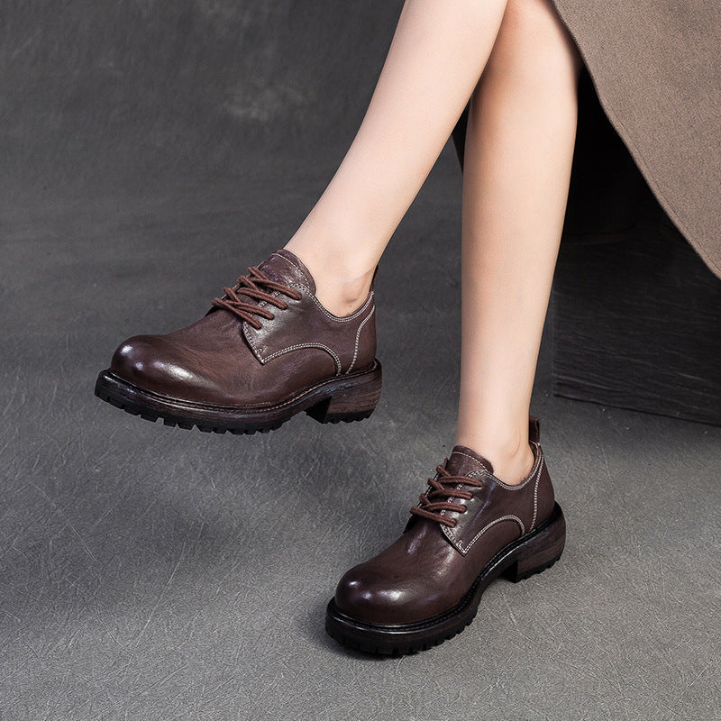 Women's & Men's Retro British Style Front Pumps Business Men's Shoes