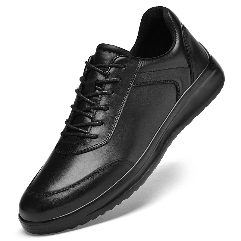 Men's First Layer Cowhide Comfortable Trendy Lightweight Business Office Leather Shoes