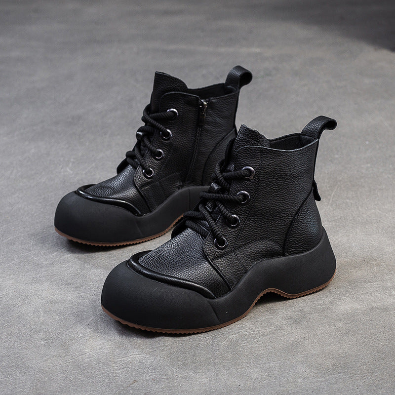 Women's Shu Autumn Retro Simple Solid Color Men's Shoes