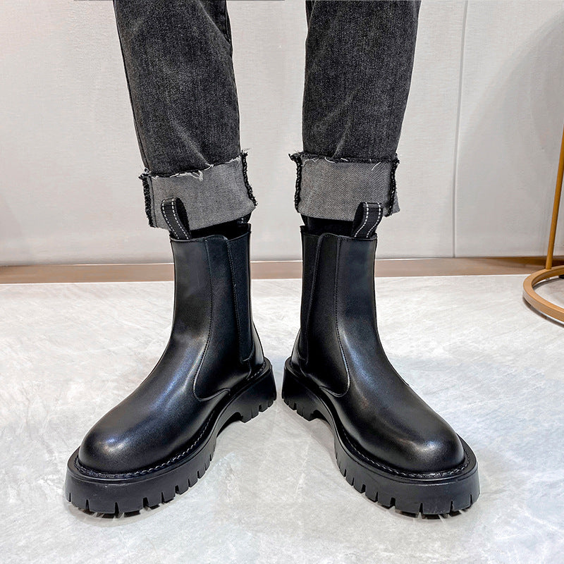 Men's Bottom Small Size British Style Short Boots
