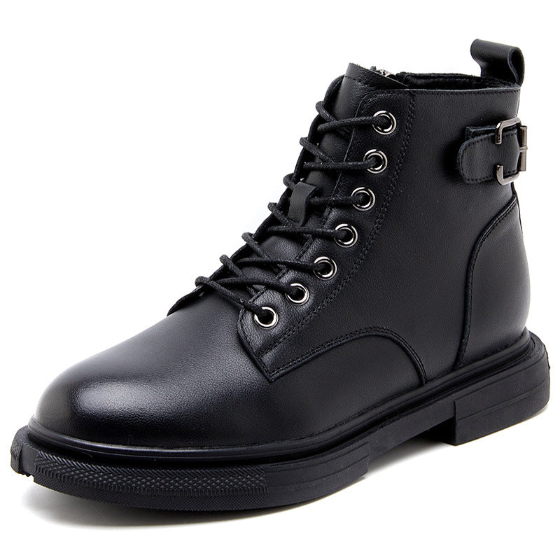Women's Martin Winter First Layer Cowhide Veet Boots