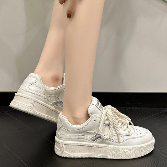 Women's White Autumn Sports Fashion Color Matching Casual Shoes