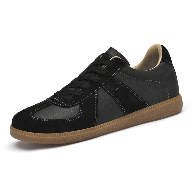 Men's Training First Layer Cowhide Lightweight Comfortable Business Beef Tendon Soft Men's Board Shoes