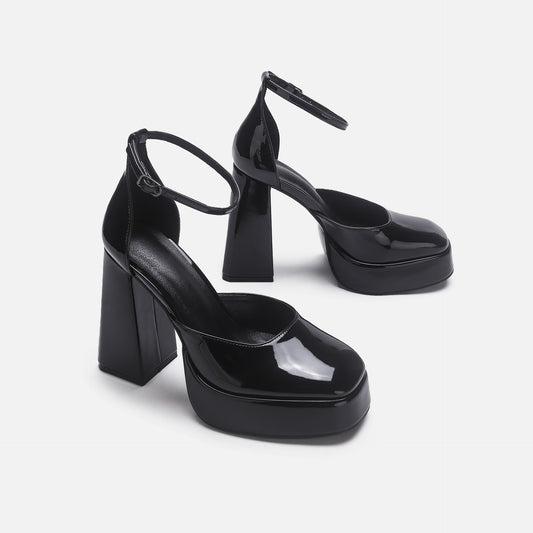 Women's Mary Jane High Chunky Barbie Waterproof Heels