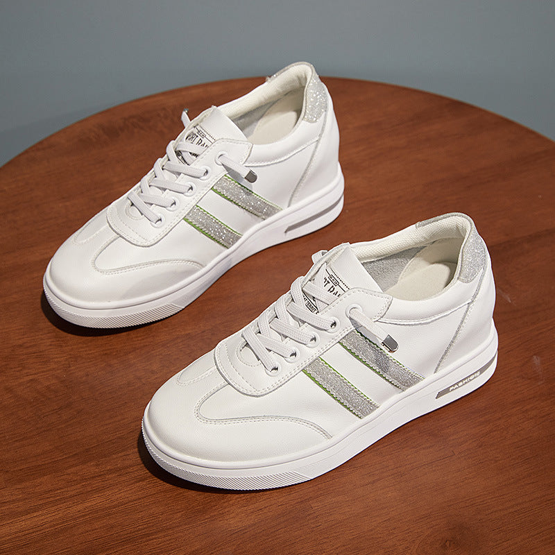 Women's Platform White Autumn Inner Elevator Tide Sneakers