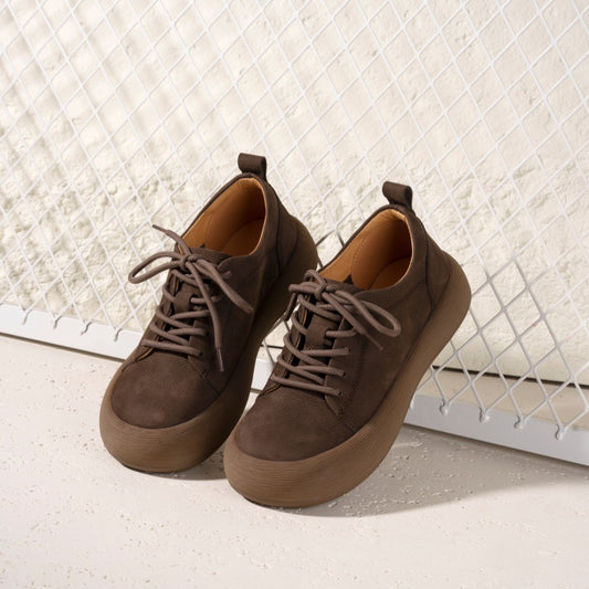 Women's Thick Bottom Soft Flat Big Head Casual Shoes