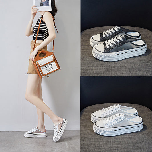Women's Half Outer Wear Thick Bottom Increased Slippers
