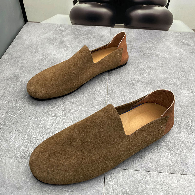 Men's Summer Slip-on Lofter Matte Fashion Leather Shoes