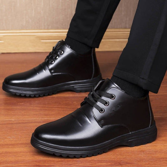 Men's Winter Thickening Thermal Cotton Soft Bottom Leather Shoes