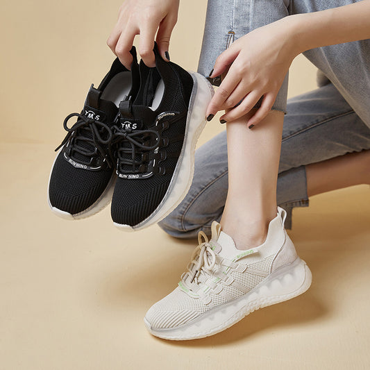 Women's Woven Durable Light Running Mesh Breathable Sneakers