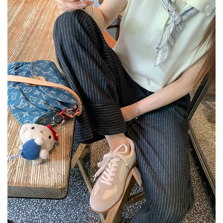 Women's Round Toe Comfort Height Increasing German Sneakers