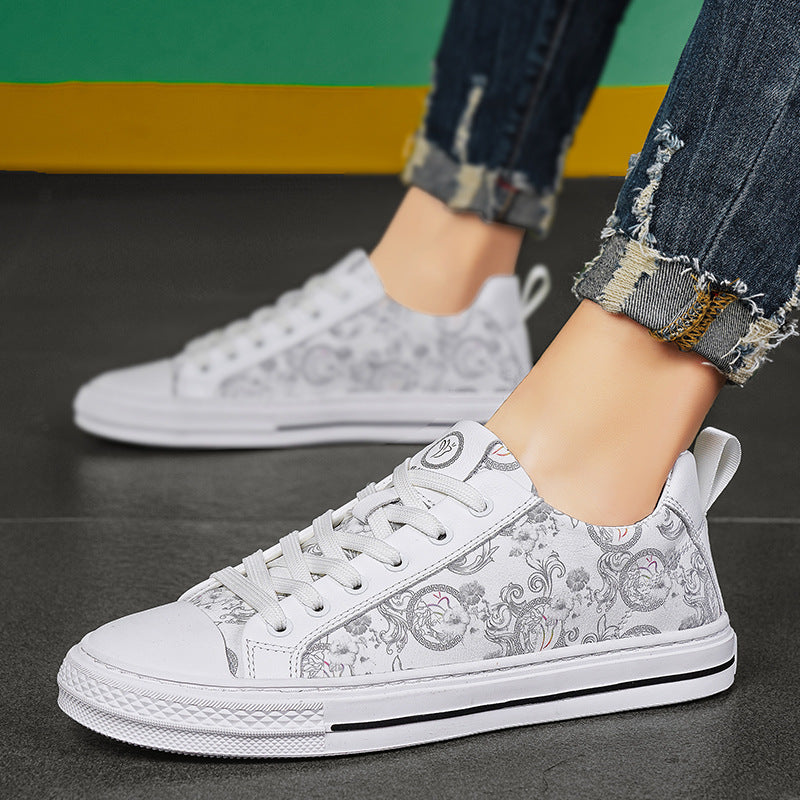 Men's Closed Toe Personalized Printed Design Match Easy Sneakers
