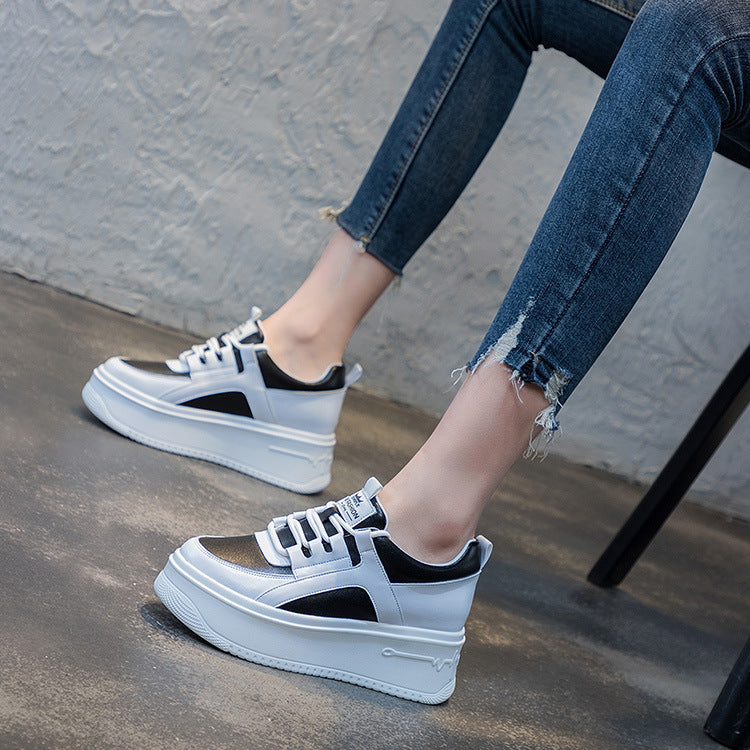 Women's White Spring Single-layer Fashionable Platform Comfortable Casual Shoes