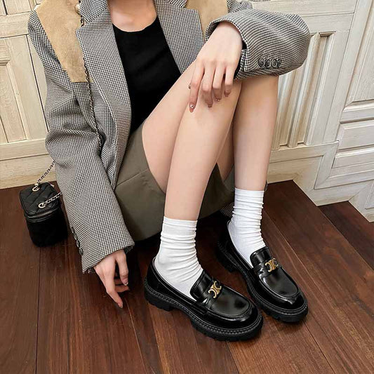 Women's Melbourne Manor Arc Gold Buckle Slip-on Loafers