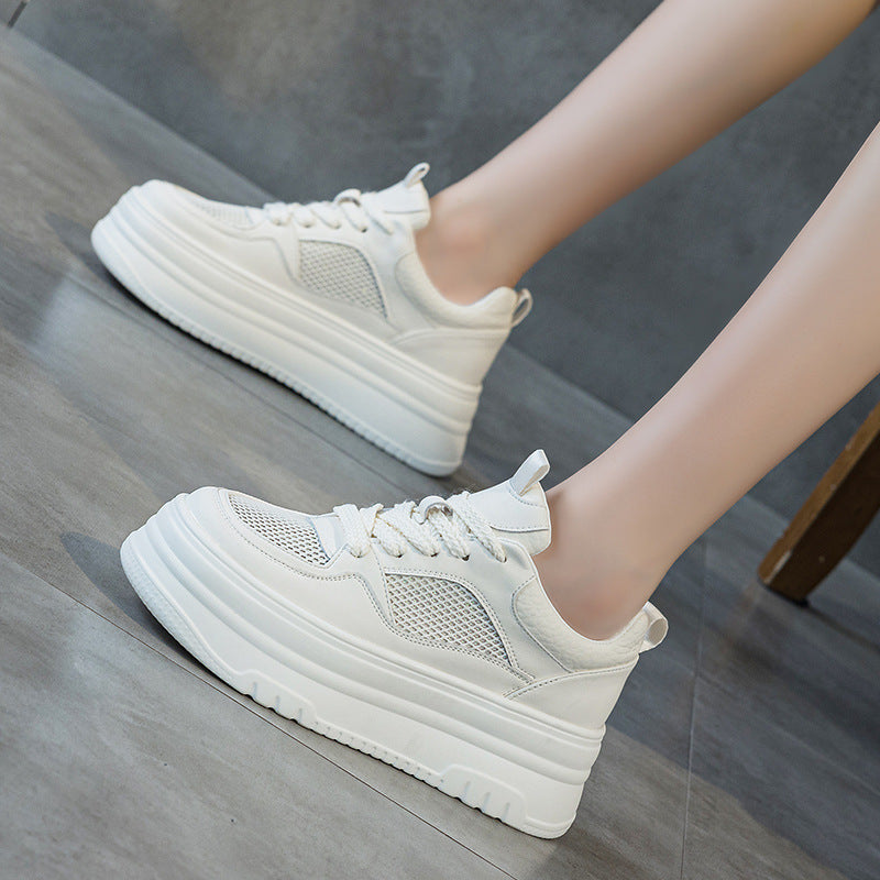Women's White Summer Breathable Mesh Lightweight Soft Casual Shoes