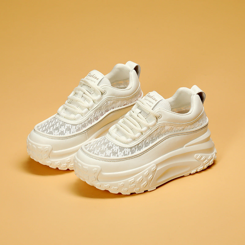 Women's Summer Mesh Surface Platform White Height Women's Shoes