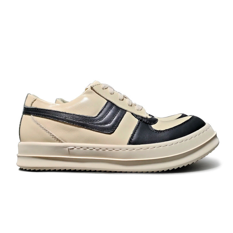 Men's Trendy Napa Calfskin Big Hook Platform Casual Shoes