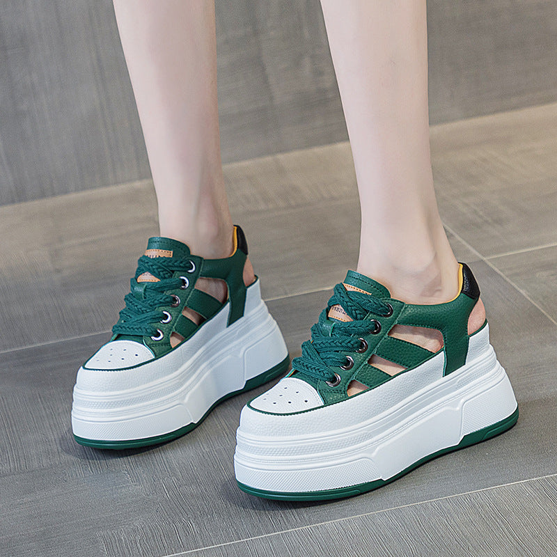 Women's Muffin Height Increasing Insole Closed Toe Sandals