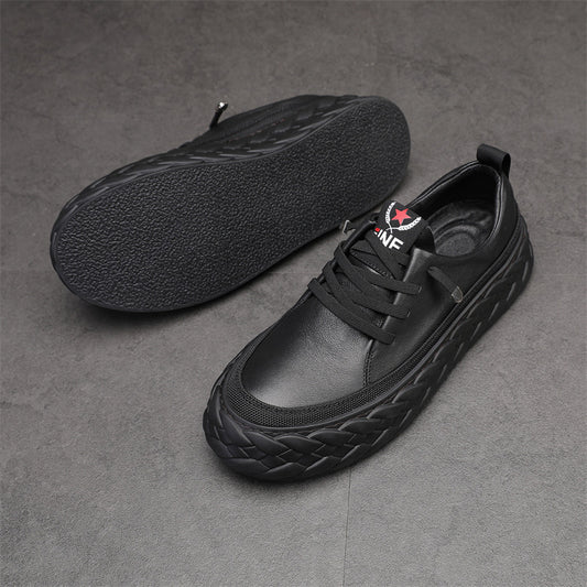 Men's Authentic Comfortable Breathable Increased Wearable Korean Style White Sneakers