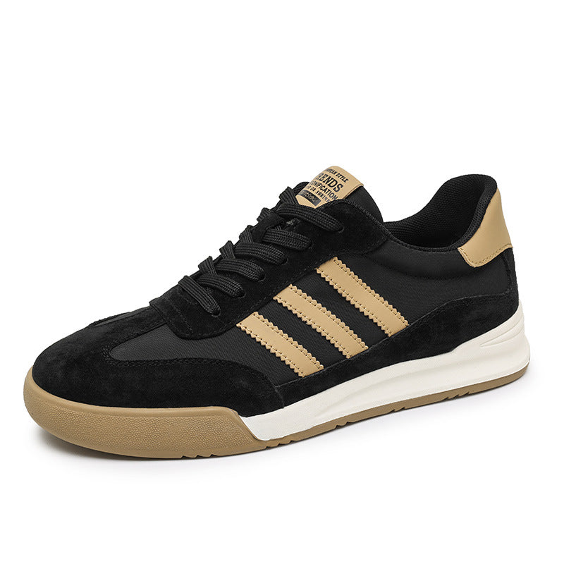 Men's Comfortable Top Layer Pigskin Breathable Four Men's Board Shoes