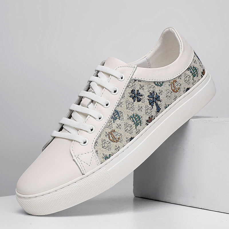 Men's Fashionable High Sense White Affordable Luxury Men's Shoes