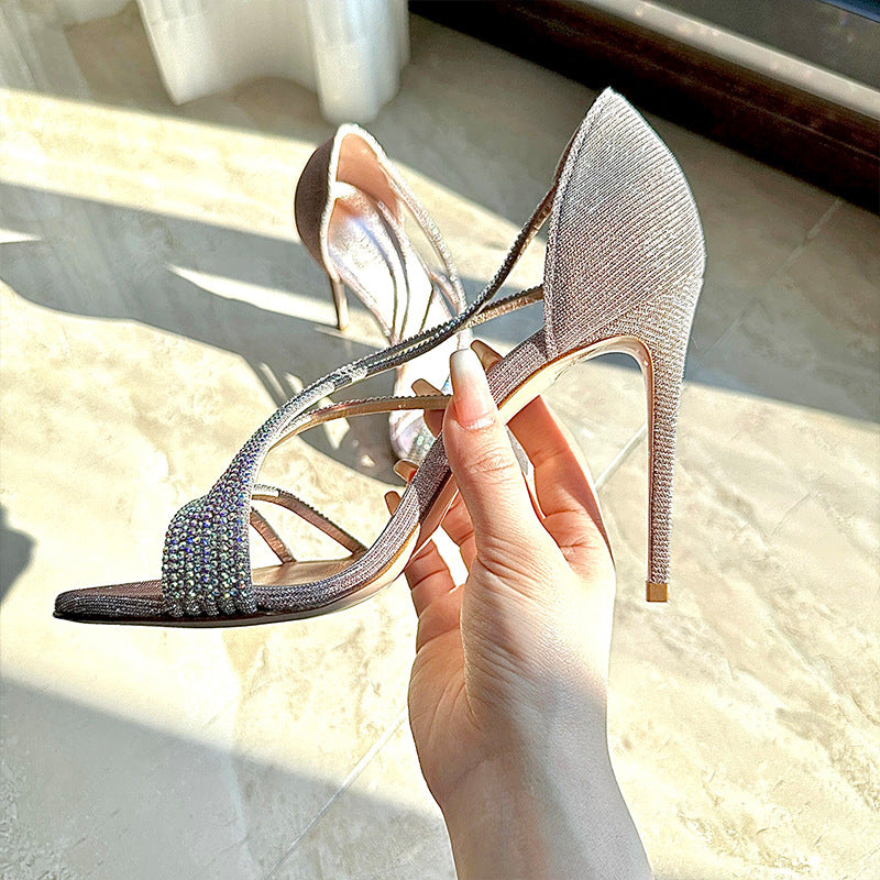 Women's Genuine High Rhinestone Chain High-grade For Heels