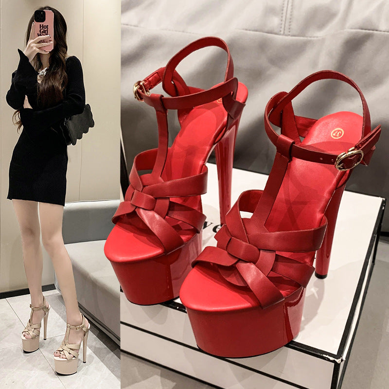 Women's Elegant Waterproof Platform Fashion Stiletto Heels