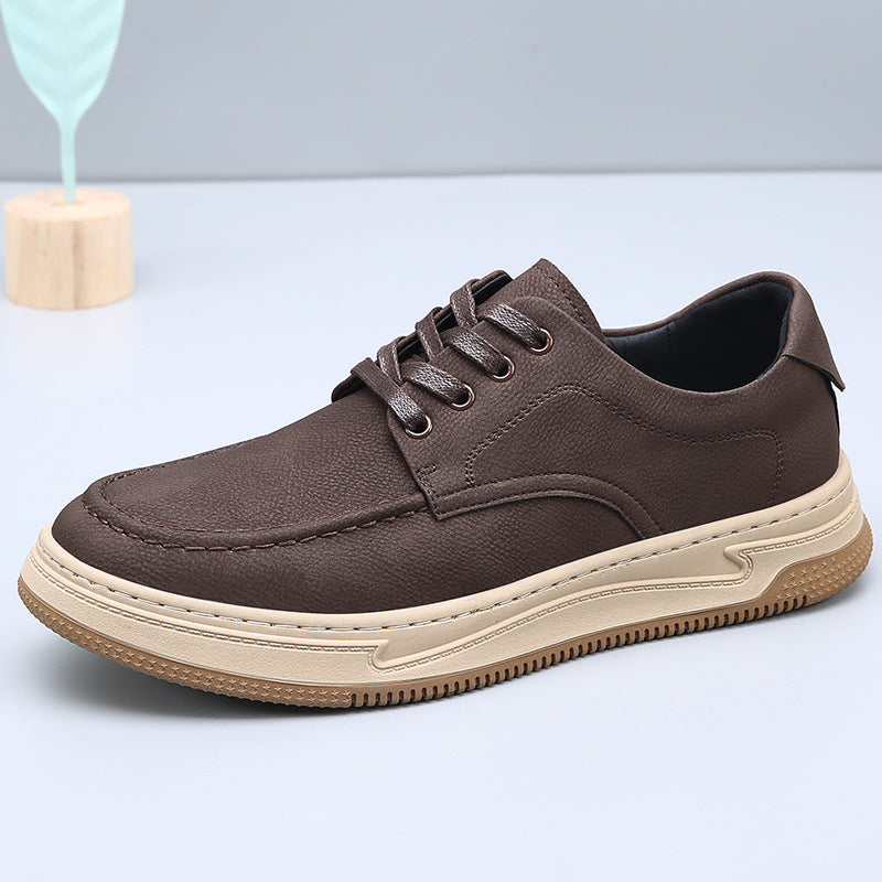 Men's Autumn Comfortable Breathable Versatile Genuine England Style Fashion Vintage Men's Casual Leather Shoes