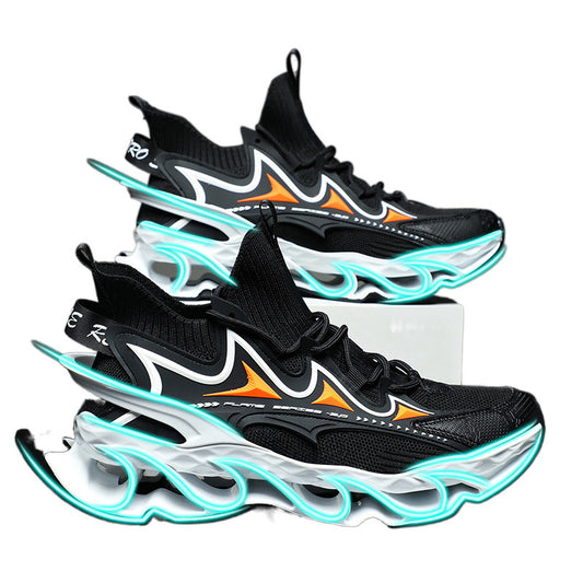 Men's Innovative Green Blade Running Fashion Sneakers