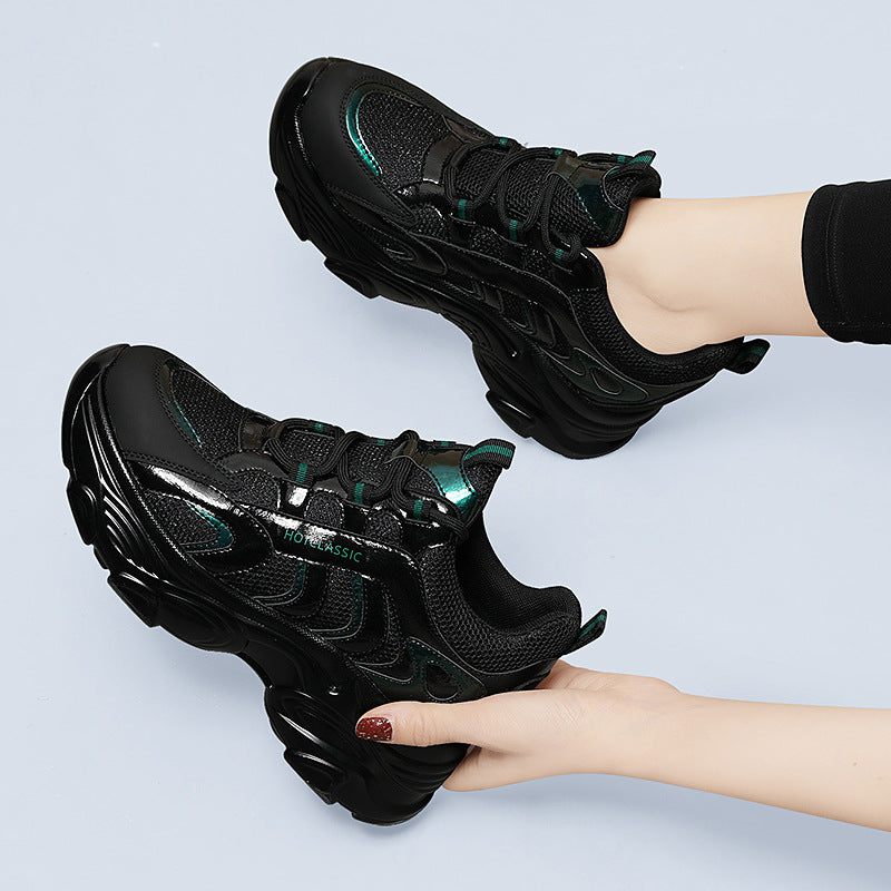 Women's Sports Dad Height Increasing Insole Spring Sneakers