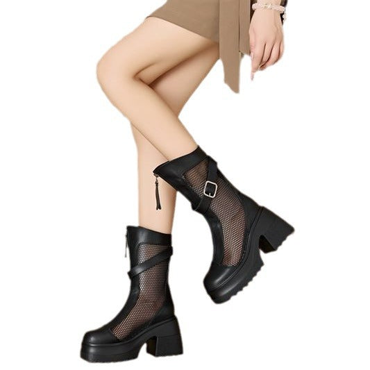 Women's Height Increasing Little Princess Cm Muffin Chunky Platform Heels