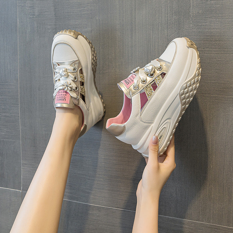 Women's Summer Stylish Lightweight Height Increasing Insole Casual Shoes