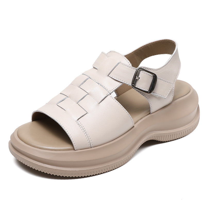 Women's & Men's Weave Fashion Thick Bottom Chunky Roman Open Sandals